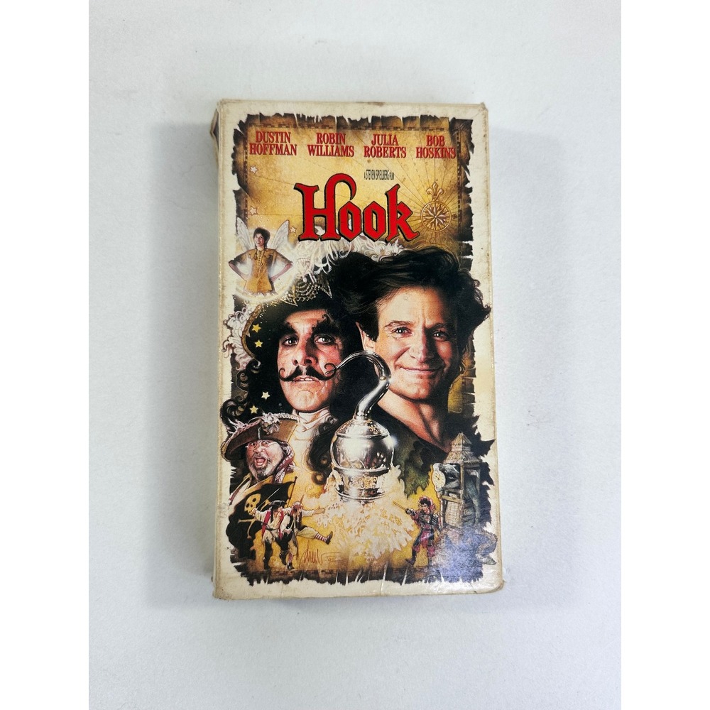 Hook VHS 1992 Robin Williams Dustin Hoffman Steven Spielberg Columbia TriStar
